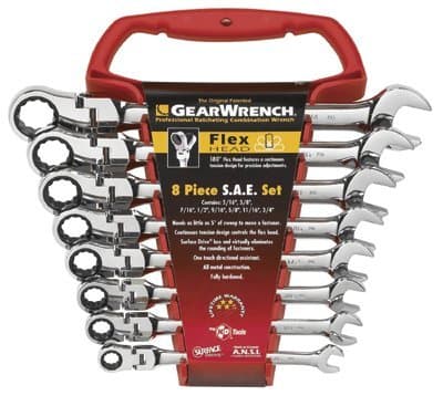 8 Piece Flexible Combination Ratcheting Wrench Set