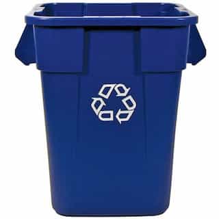 Rubbermaid Brute Recycling Container, Square, Polyethylene, 40 Gal, Blue 