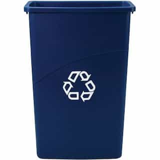 23-Gal Slim Jim Recycling Trash Container, Blue