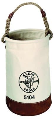 Klein Tools Leather Bottom Canvas Bucket, 2.90 lb