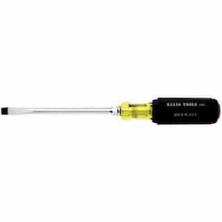 8'' Heavy Duty Round Screwdriver with Slotted Keystone Tip