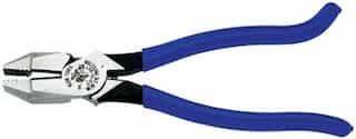 Klein Tools 9'' Alloy Steel Iron Work Pliers with Plastic Dipped Handle