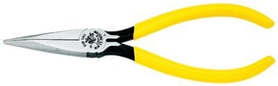 Klein Tools 6'' Standard Long Nose Pliers with Steel Body and Plastic Dipped Handle