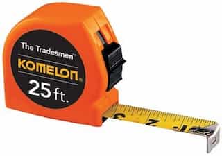 Komelon 1"X25' Neon Orange Tradesman Measuring Tape