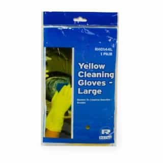 Flocked-Lined Gloves, Medium, Yellow