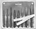 8 Piece Alloy Steel Punch and Chisel Kit with Round, Beveled and Pointed Tips