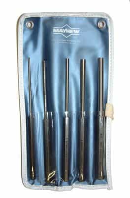 5 Piece Extra Long Alloy Steel Pin Punch Kit