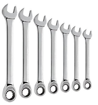 7 Piece High Access Ratcheting Wrench Set