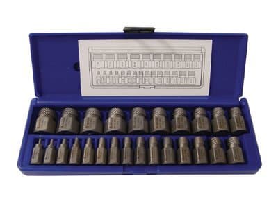 25 Piece Mutli-Spline Screw Extractor Set