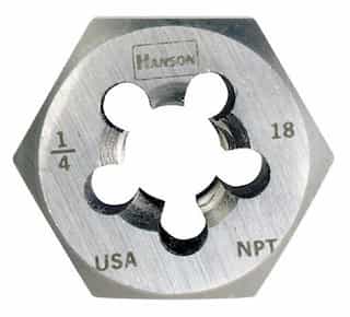 Irwin 1/2'' High Carbon Steel Rethreading Hexagon Taper Pipe Die