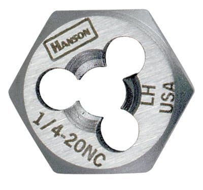 Irwin 1/4'' High Carbon Steel Rethreading Fractional Hexagonal Die