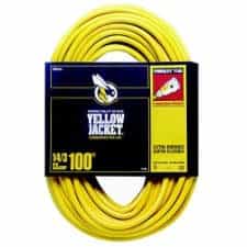 Woods Wire 100FT Contractor Grade Extension Cord, Yellow