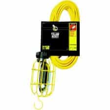Woods Wire 50FT Work Light, Triple Conductor, Yellow
