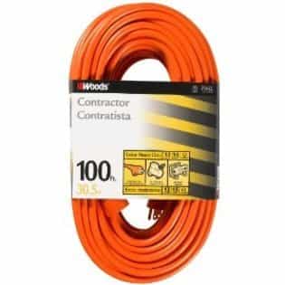 Woods Wire 100- ft Outdoor Extension Cord, Orange