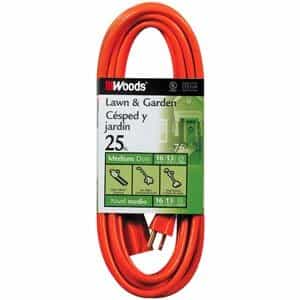 Woods Wire 25FT Extension Cord, Triple Conductor