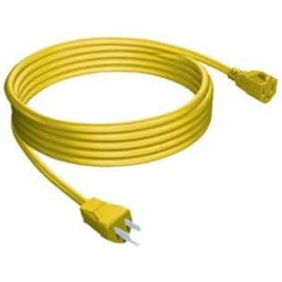 Woods Wire 25FT Indoor Extension Cord, Yellow