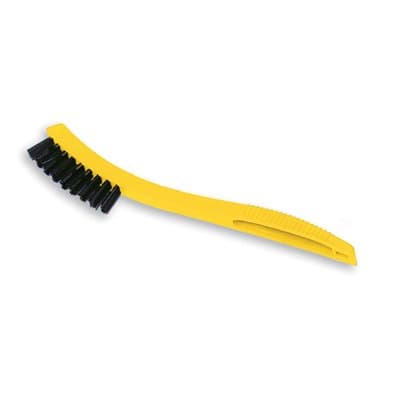 Tile and Grout Brush, Yellow, Plastic Handle