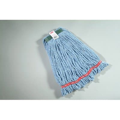 Rubbermaid Blue, Medium Cotton/Synthetic Shrinkless Web Foot Wet Mop Heads
