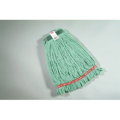 Rubbermaid Green, Medium Cotton/Synthetic Shrinkless Web Foot Wet Mop Heads