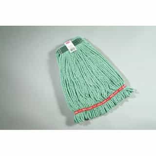 Green, Medium Cotton/Synthetic Shrinkless Web Foot Wet Mop Heads