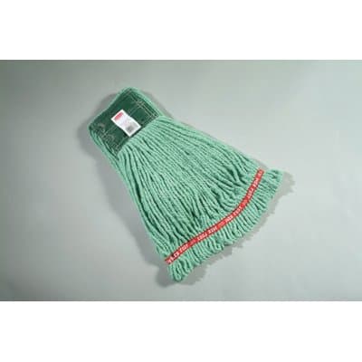 Rubbermaid Green, Medium Cotton/Synthetic Shrinkless Web Foot Wet Mop Head