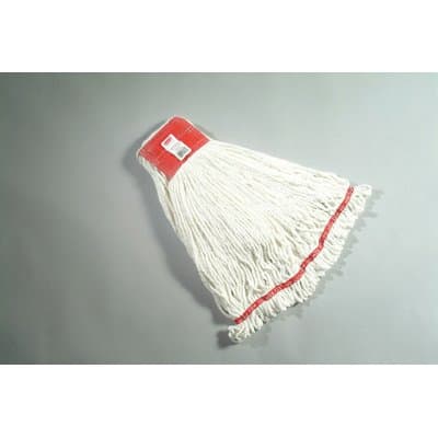 Rubbermaid White, Large Cotton/Synthetic Shrinkless Web Foot Wet Mop Head