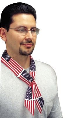 38-in Cotton Cooling Wrap, American Flag Design
