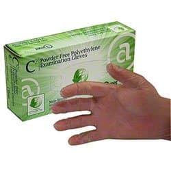 C2 Series Polyethylene Recyclable Exam Gloves Small