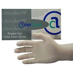 ULTRA FLEX PF Series Textured Latex Examination Gloves Small