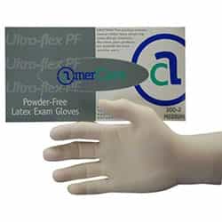 AmerCare ULTRA FLEX PF Series Textured Latex Examination Gloves Large
