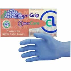 AmerCare Powder Free Nitrile GRAPE GRIP Exam Gloves Extra Large