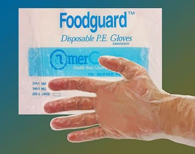 FoodGuard Series Polyethylene Preparation Gloves Large