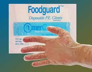 AmerCare FoodGuard Series Polyethylene Preparation Gloves Large