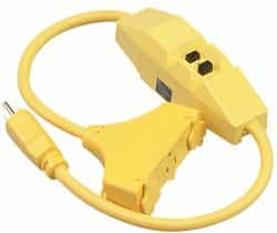 Coleman 2-in Right Angle GFCI Extension Cord with Molded Tri-Source