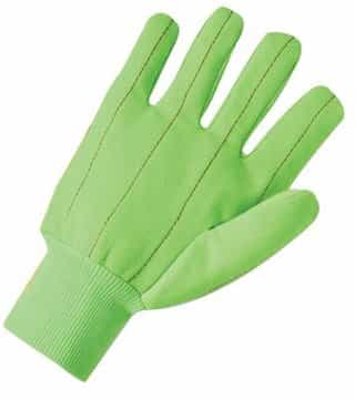 Green Canvas 18 OZ Poly Cord Knit Wrist Gloves