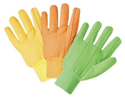 Orange Unlined 1000 Series Canvas Gloves