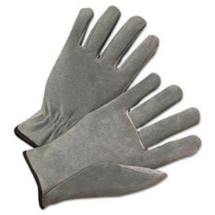Large Pearl Gray Cowhide Leather Palm Gloves