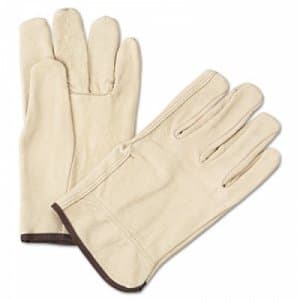 Large Leather Cowhide Straight Thumb Gloves