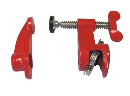 Anchor 3/4" Deep Steel Red Powder Coat Reach Pipe Clamp