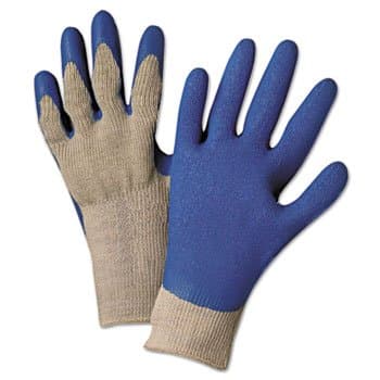 Blue Latex Palm Premium Grey Knit Gloves