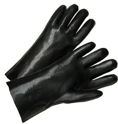 Men's 12" Black PVC Smooth Coated Gloves