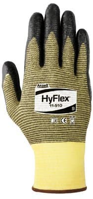 Ansell Size 8 Black HyFlex Light Cut Protection Gloves
