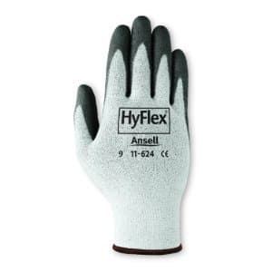 Large Black Cut Resistant Hyflex Polyurethane Gloves