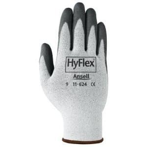 White/Gray HyFlex Foam Gloves Size 10