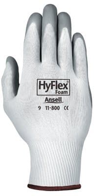 Size 11 White/Gray HyFlex Foam Gloves