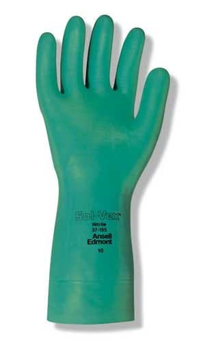 Ansell 12" Medium Sol-Vex Unsupported Nitrile Gloves