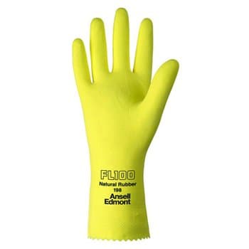 Large Yellow Natural Rubber Latex Gloves