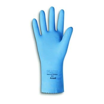 20 Mil 12" Sky Blue Natural Rubber Latex Gloves