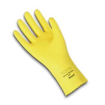 Ansell 20 Mil Lemon Yellow Natural Rubber Latex Gloves
