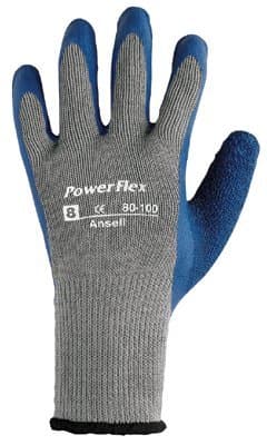 Ansell Size 6 PowerFlex Natural Rubber Gloves